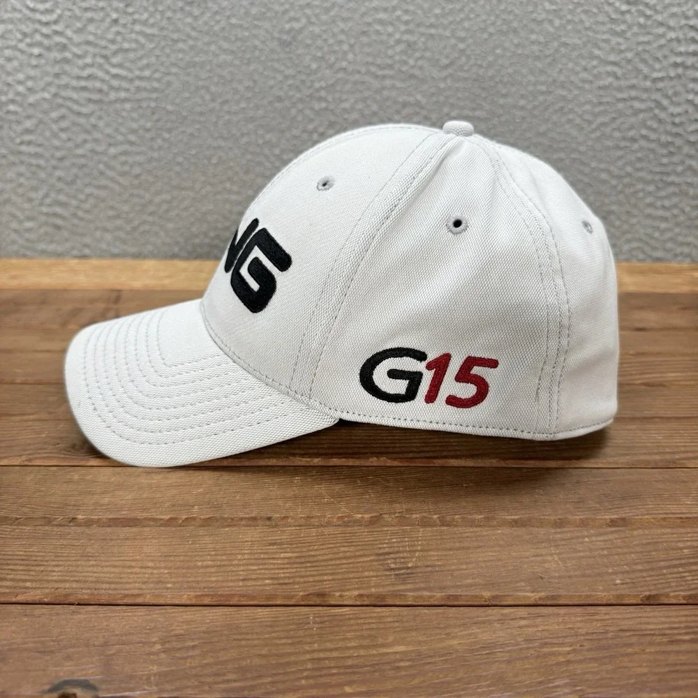 Ping Golf Hat Adult Gray Fitted Cap G15 Golf Irons Embroidered Bamboo Blend Mens